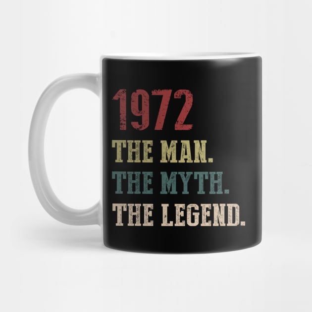 Vintage 1972 The Man The Myth The Legend Gift 48th Birthday by Foatui